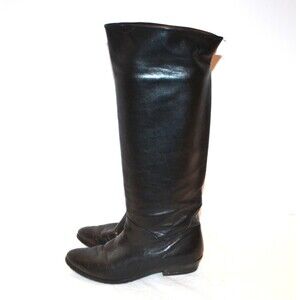 Vintage Boot Pixie Retro Cos Play Western Style All Leather Pull On